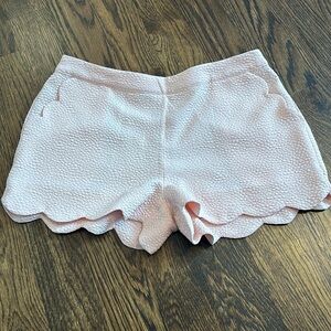 Miami Light Pink Shorts with Scalloped Hem Medium